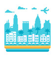 flat design miami beach vector image