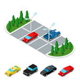 isometric car parking area city transportation vector image
