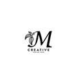 letter m linked leaf logo vector image