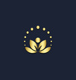 lotus flower wellness beauty logo vector image vector image
