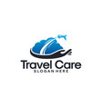 travel care logo designs template vector image