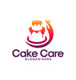 cake care logo designs food template vector image