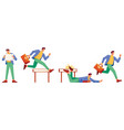 man running jumping falling searching vector image