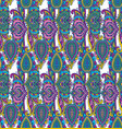 seamless pattern with henna mehndi floral vector image