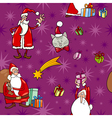 christmas cartoon seamless pattern tile vector image