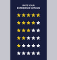 five stars customer product rating review flat vector image