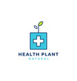 medical health plant sprout leaf logo icon vector image