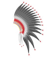 mohawk hat of the american indians vector image