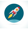 space rocket flying in vector image