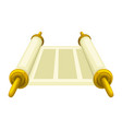 torah scroll jewish book law vector image
