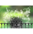 garden gate and light vector image