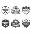 pickleball club logo badge set design vector image