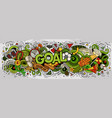 cartoon cute doodles goal word vector image