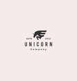 horse wing unicorn logo hipster retro vintage icon vector image vector image