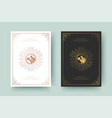 wedding invitation save date card golden vector image vector image