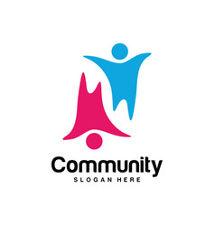 Community logo design inspiration template social Vector Image