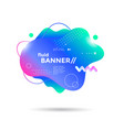creative design fluid banner with futuristic shape vector image