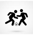 soccer playing icon vector image vector image
