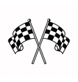 checkered flags icon vector image vector image