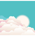 sky with beautiful clouds and sunrise nature vector image