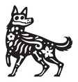 wolf skull cut out vector image vector image