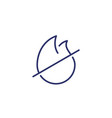 flame retardant line icon on white vector image
