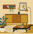 home modern interior design living room vector image vector image