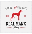 hounds and hunting real mans hobbies abstract vector image vector image