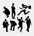 businessman people action silhouettes vector image