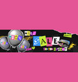discounts collage grunge banner vector image vector image