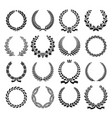 laurel wreaths crest wreath laurels leaves vector image
