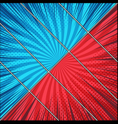 Comic page diagonal duel template Royalty Free Vector Image
