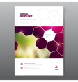 pink annual report leaflet brochure flyer template vector image vector image