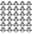 seamless pattern black and white stylized floral vector image vector image