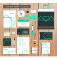 artistic corporate identity template with color vector image vector image