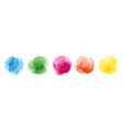 set watercolor circles multicolored vector image vector image