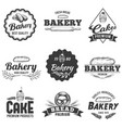 bakery badge fresh bread food label sweet cake vector image vector image