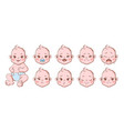 baby emotions cute children laughing vector image vector image