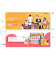 design studio landing pages set vector image
