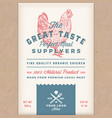 great taste perfect chicken abstract vector image