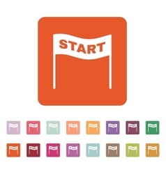 Start icon symbol flat Royalty Free Vector Image