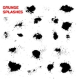 grunge splashes set vector image vector image