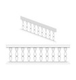 white marble balustrade for balcony and stairs vector image vector image