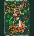 saint patrick flyer colorful vintage vector image vector image