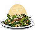 salad caesar vector image