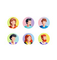 set faces icons vector image vector image