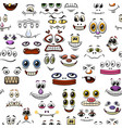 monster faces seamless vector image