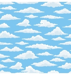 Cartoon seamless clouds background pattern Vector Image