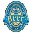beer label design vector image vector image
