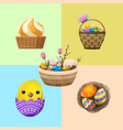 easter concept with holiday attributes vector image vector image